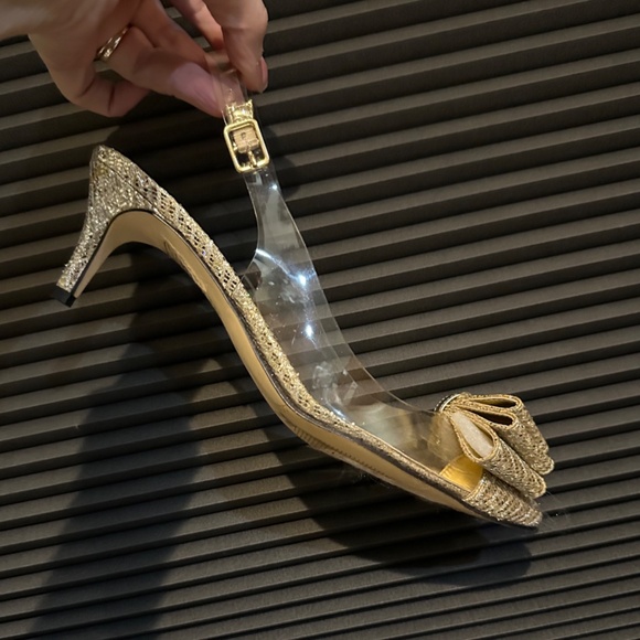 Transparent Evening Shoes J. Renee 1960s Vintage Party Shoes NOS Sz 8 M - Picture 7 of 9